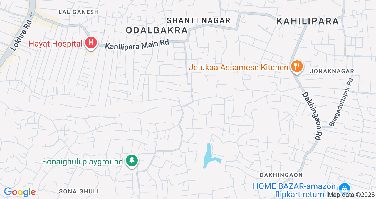 Map of Kahilipara, Guwahati