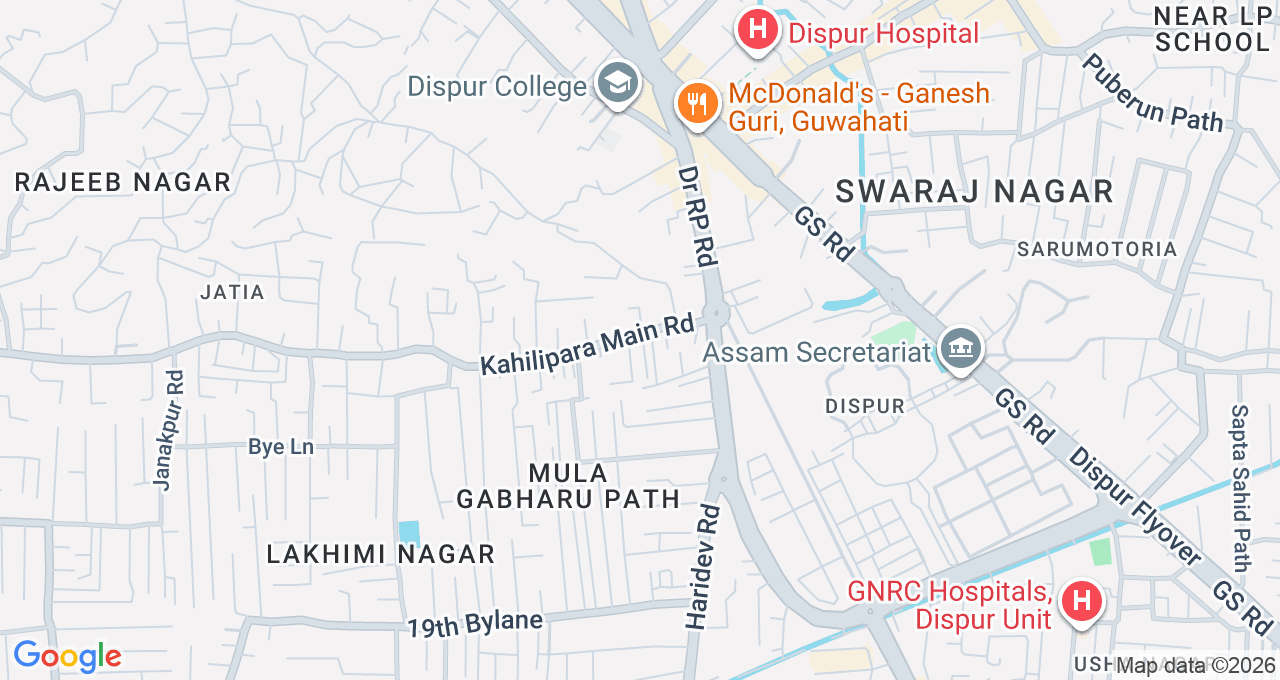 Map of Kahilipara, Guwahati