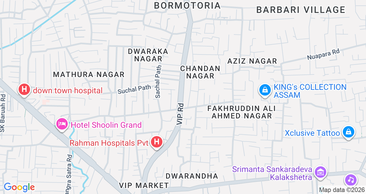 Map of Six Mile, Guwahati