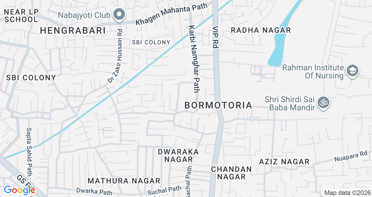 Map of Six Mile, Guwahati