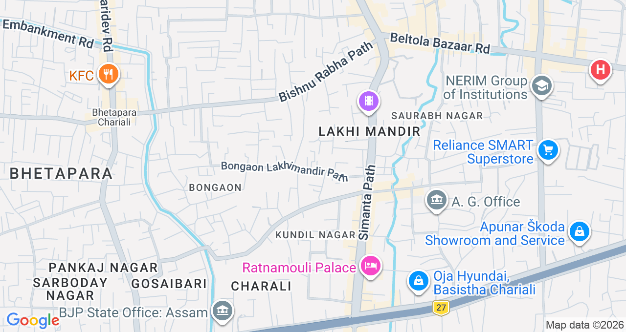 Map of Beltola, Guwahati