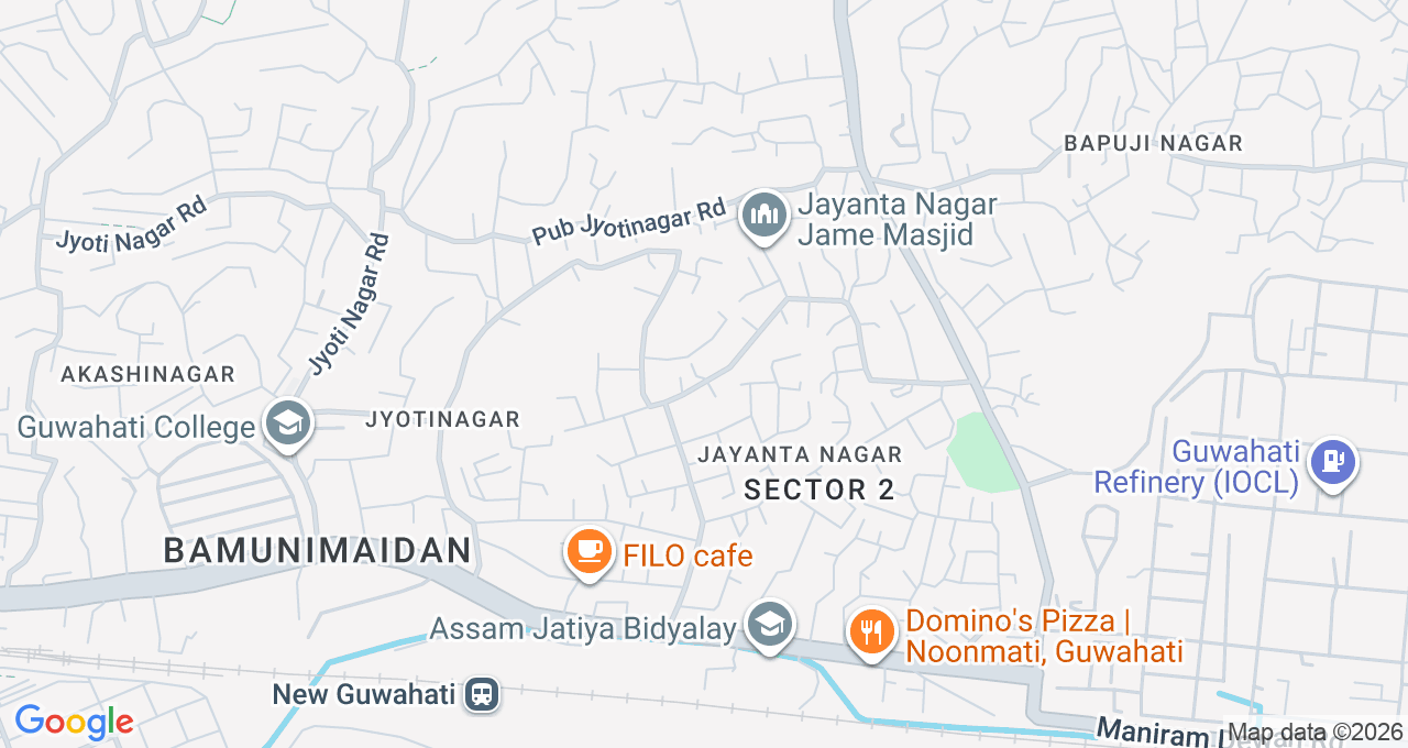 Map of Bamunimaidan, Guwahati