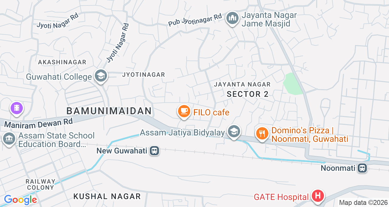 Map of New Guwahati, Guwahati