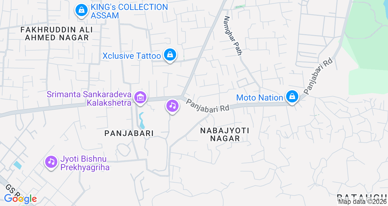 Map of Panjabari, Guwahati