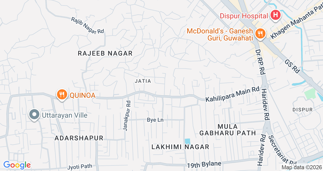 Map of Kahilipara, Guwahati