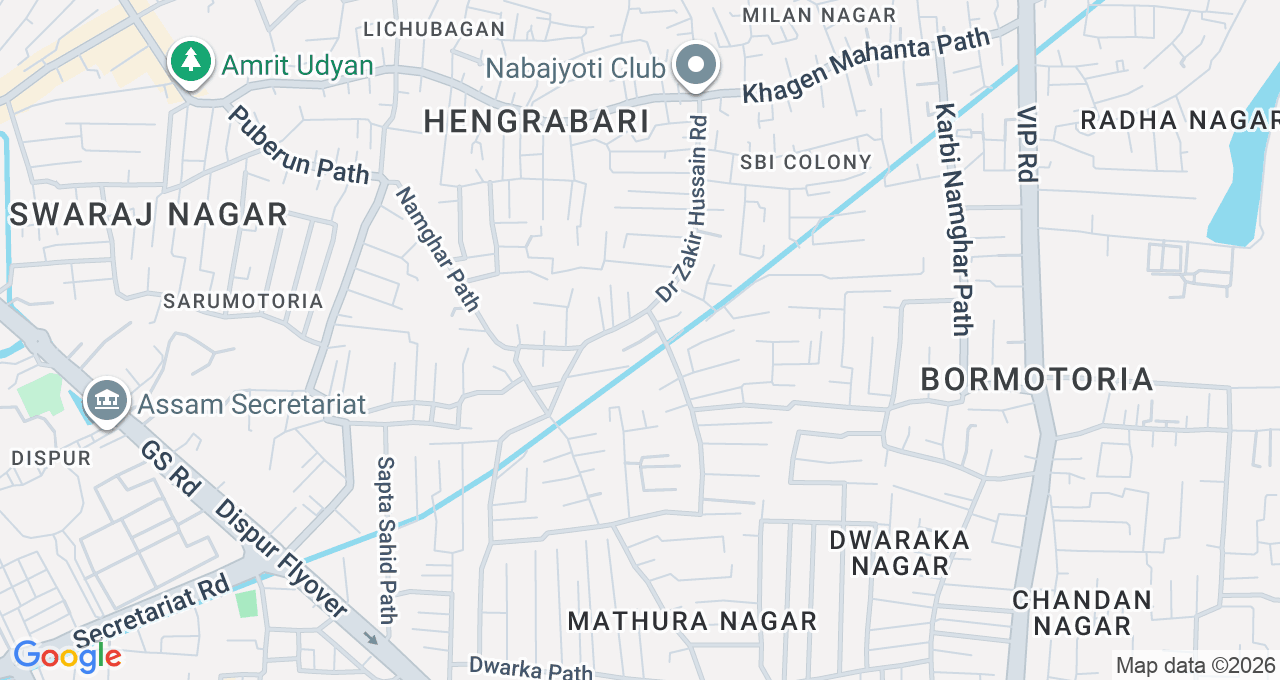 Map of Hengrabari, Guwahati