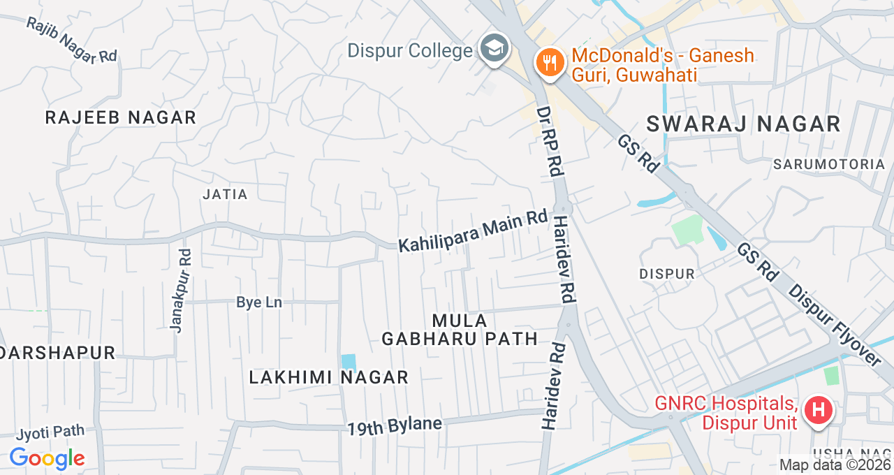 Map of Kahilipara, Guwahati