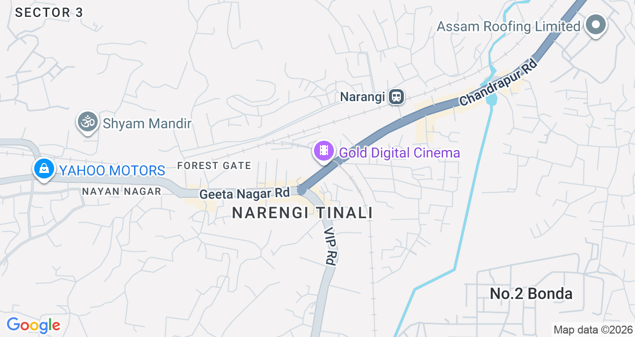 Map of Narengi Tiniali, Guwahati