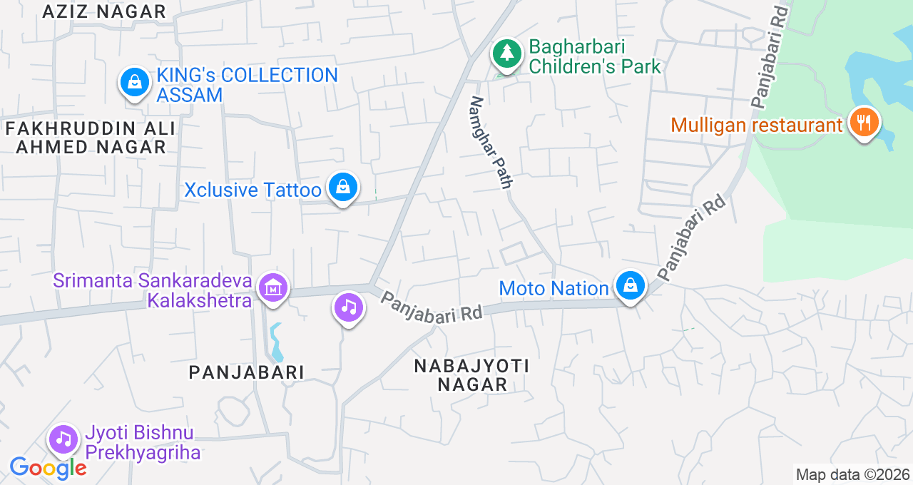 Map of Panjabari, Guwahati
