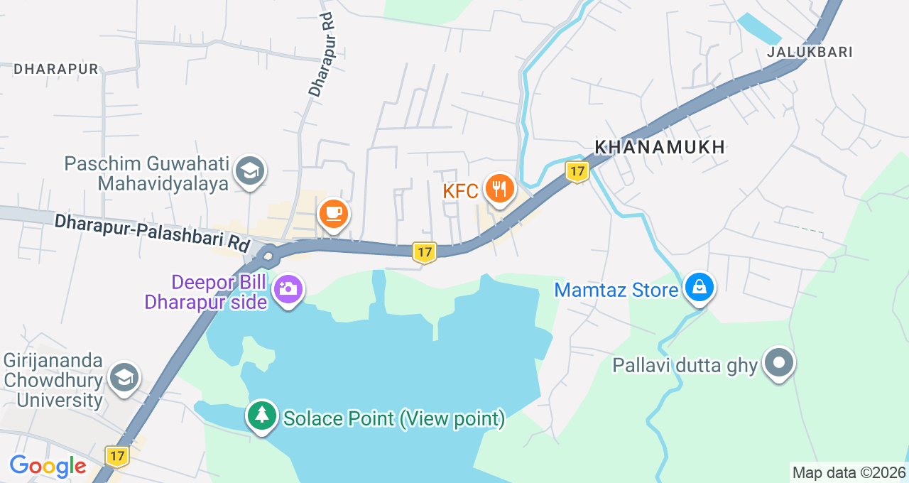 Map of Dharapur, Guwahati