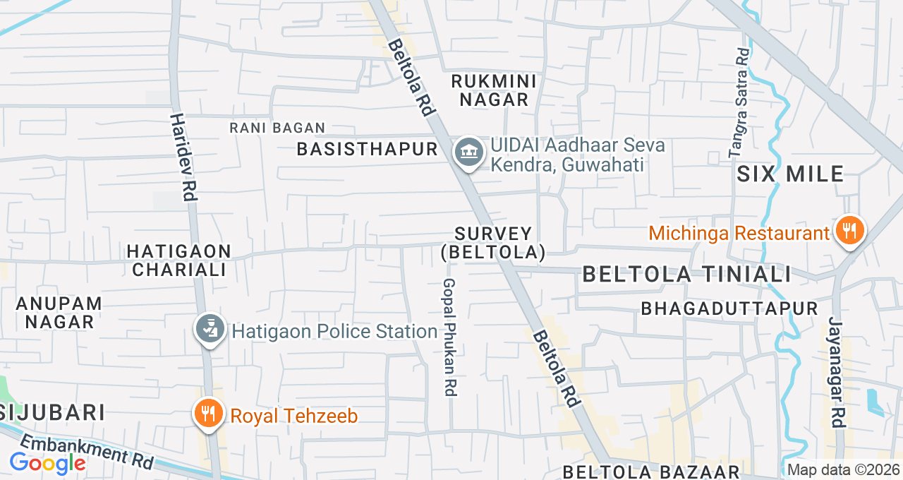 Map of Beltola, Guwahati