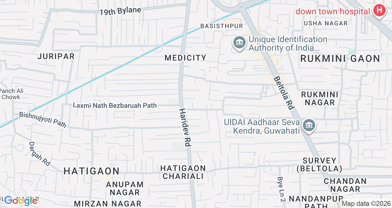 Map of Hatigaon, Guwahati