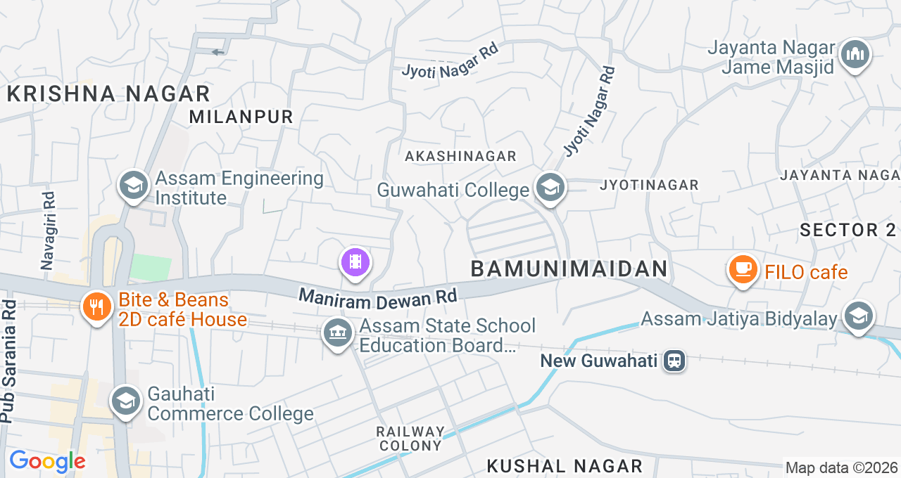 Map of Bamunimaidan, Guwahati