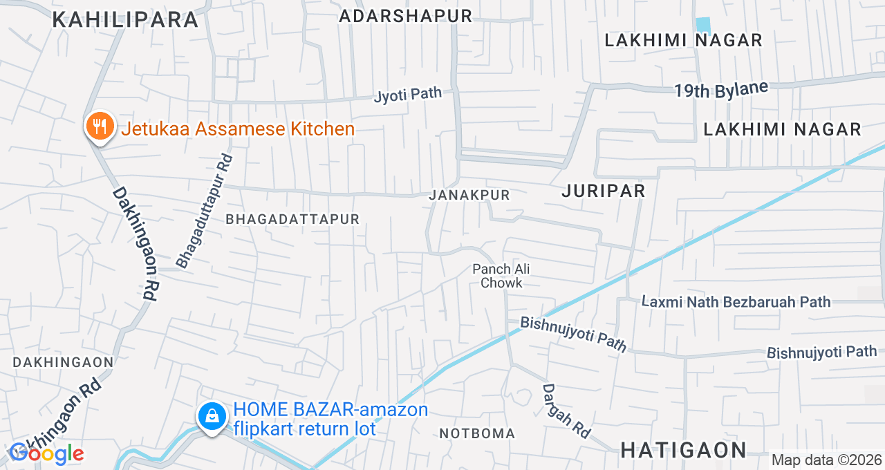 Map of Kahilipara, Guwahati