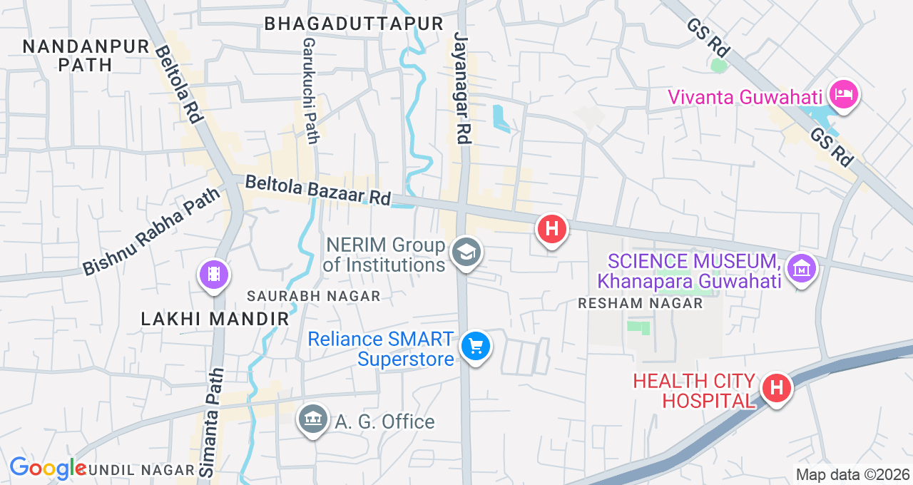 Map of Jayanagar, Guwahati
