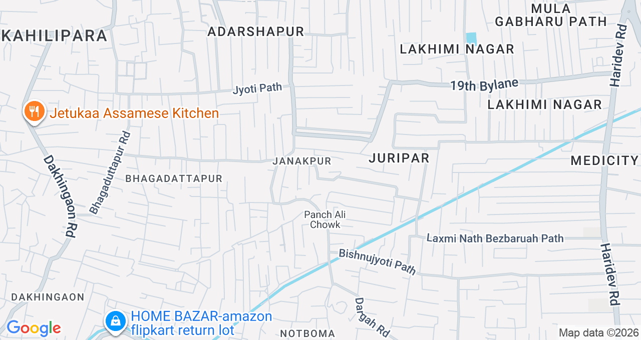 Map of Kahilipara, Guwahati