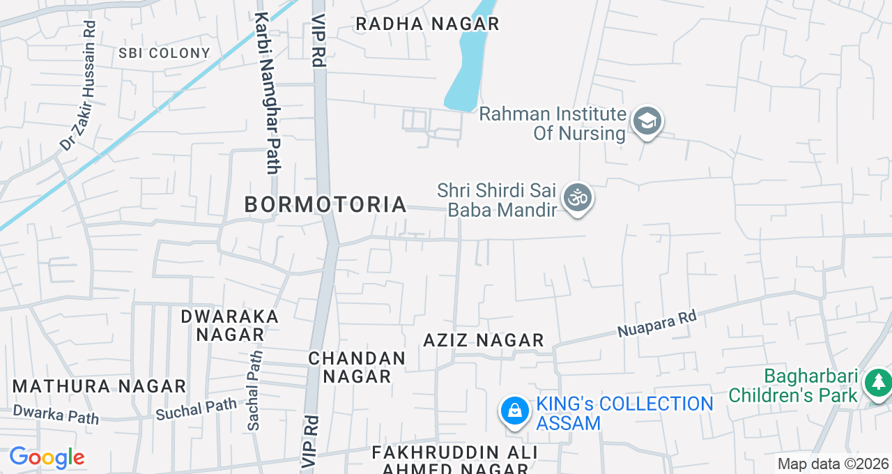 Map of Radhanagar, Guwahati