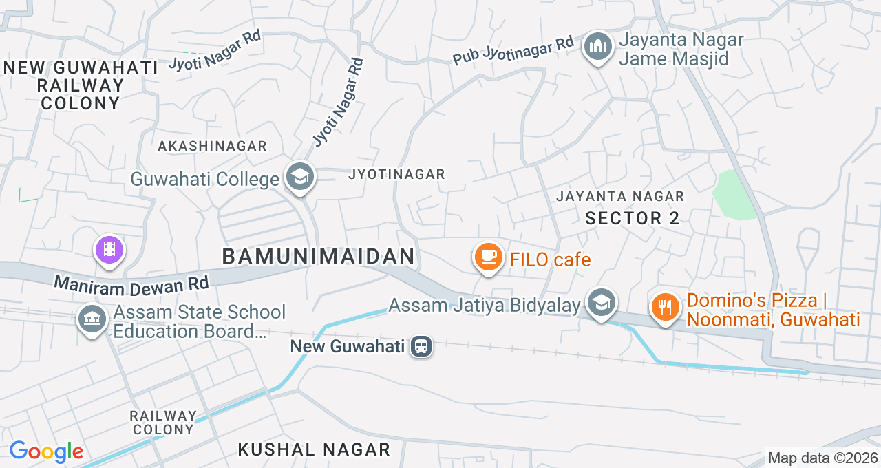 Map of Bamunimaidan, Guwahati