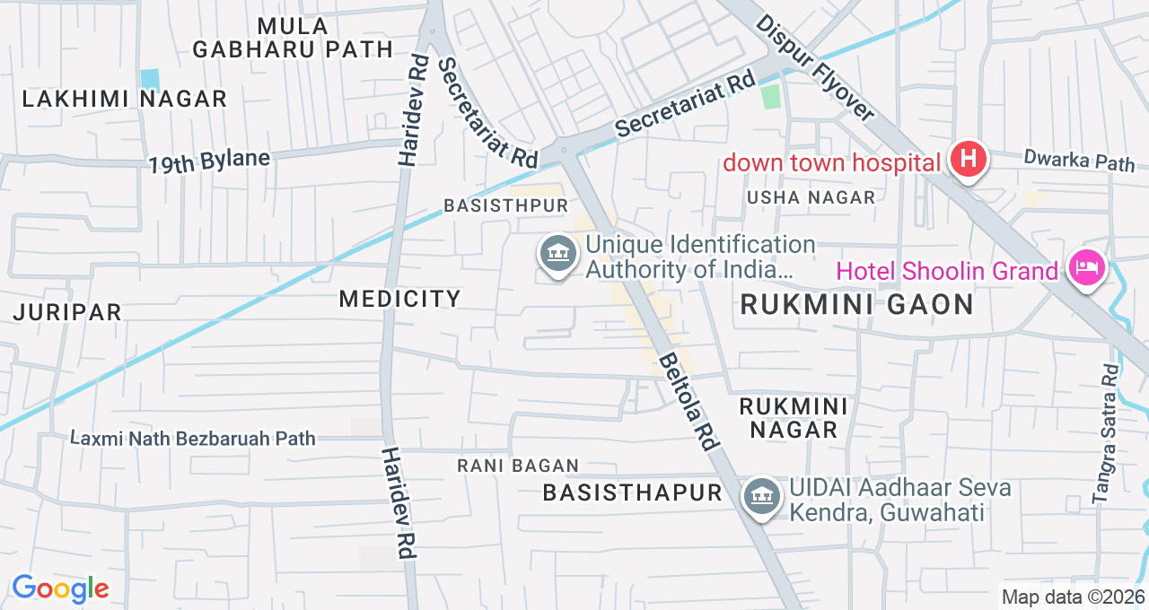 Map of Beltola, Guwahati