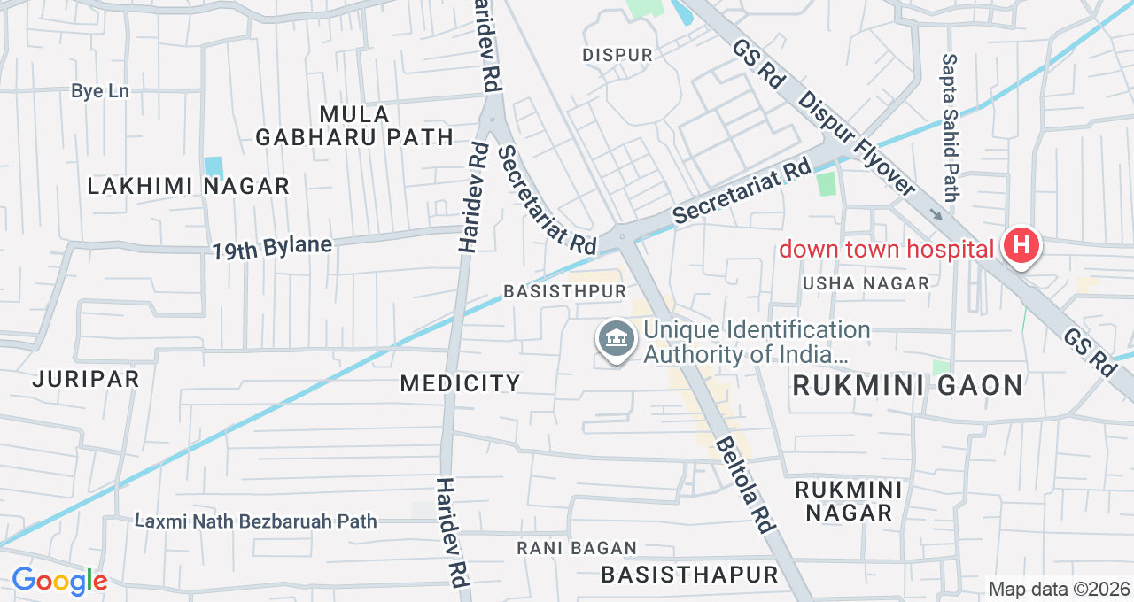 Map of Beltola, Guwahati