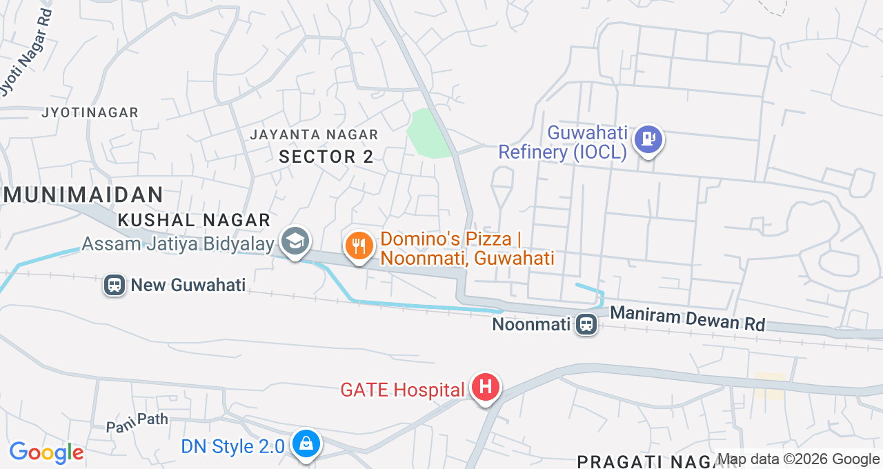 Map of Nonmati, Guwahati