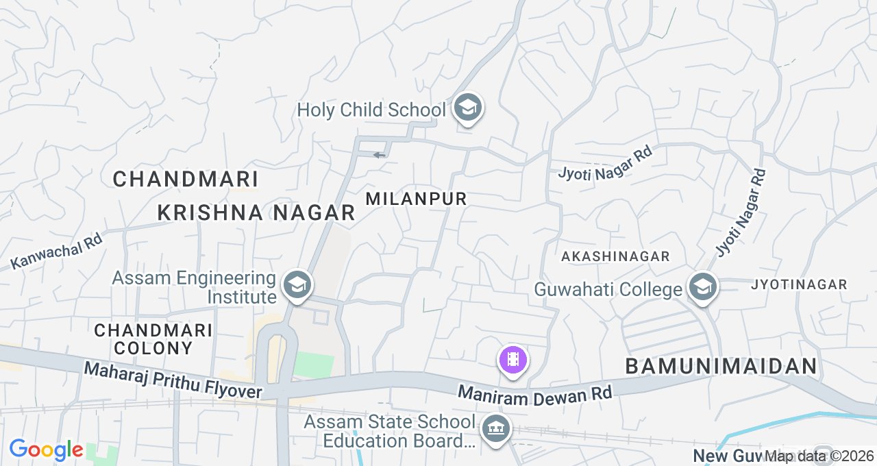 Map of Chandmari, Guwahati