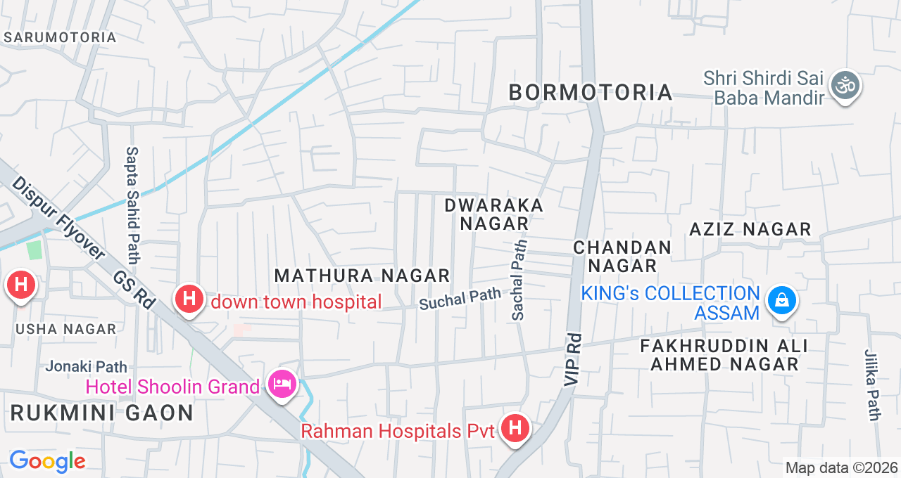 Map of Six Mile, Guwahati
