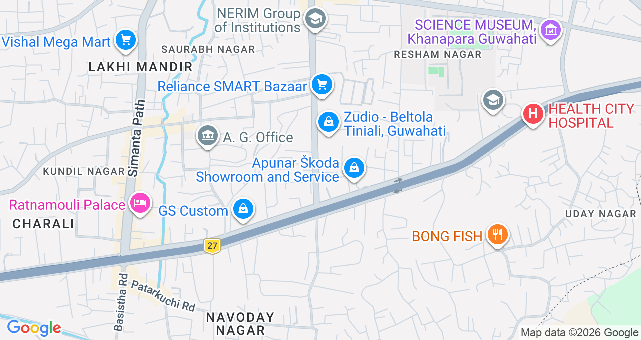 Map of Jayanagar, Guwahati