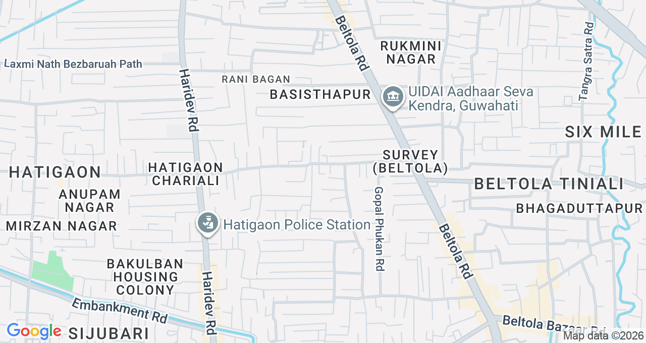 Map of Beltola, Guwahati