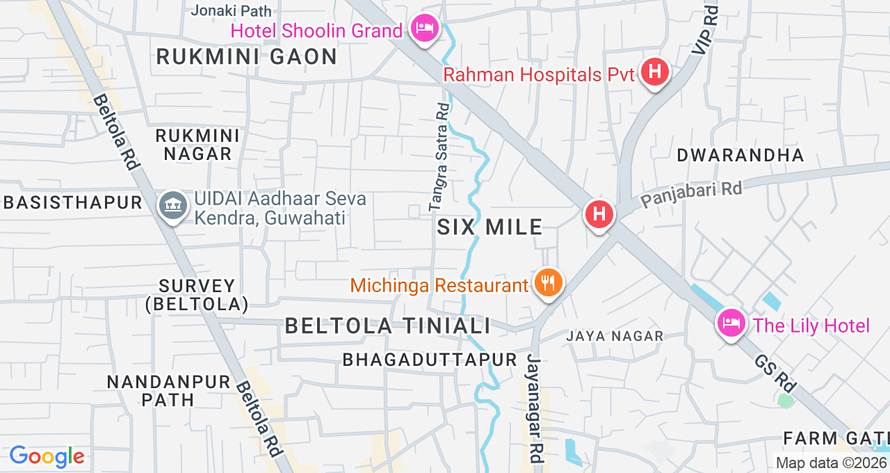Map of Rukminigaon, Guwahati