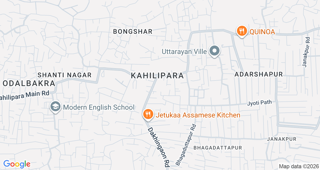 Map of Kahilipara, Guwahati