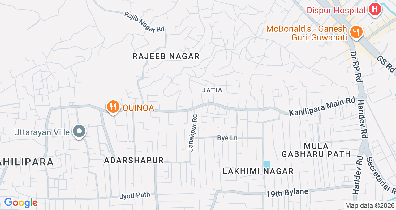Map of Kahilipara, Guwahati