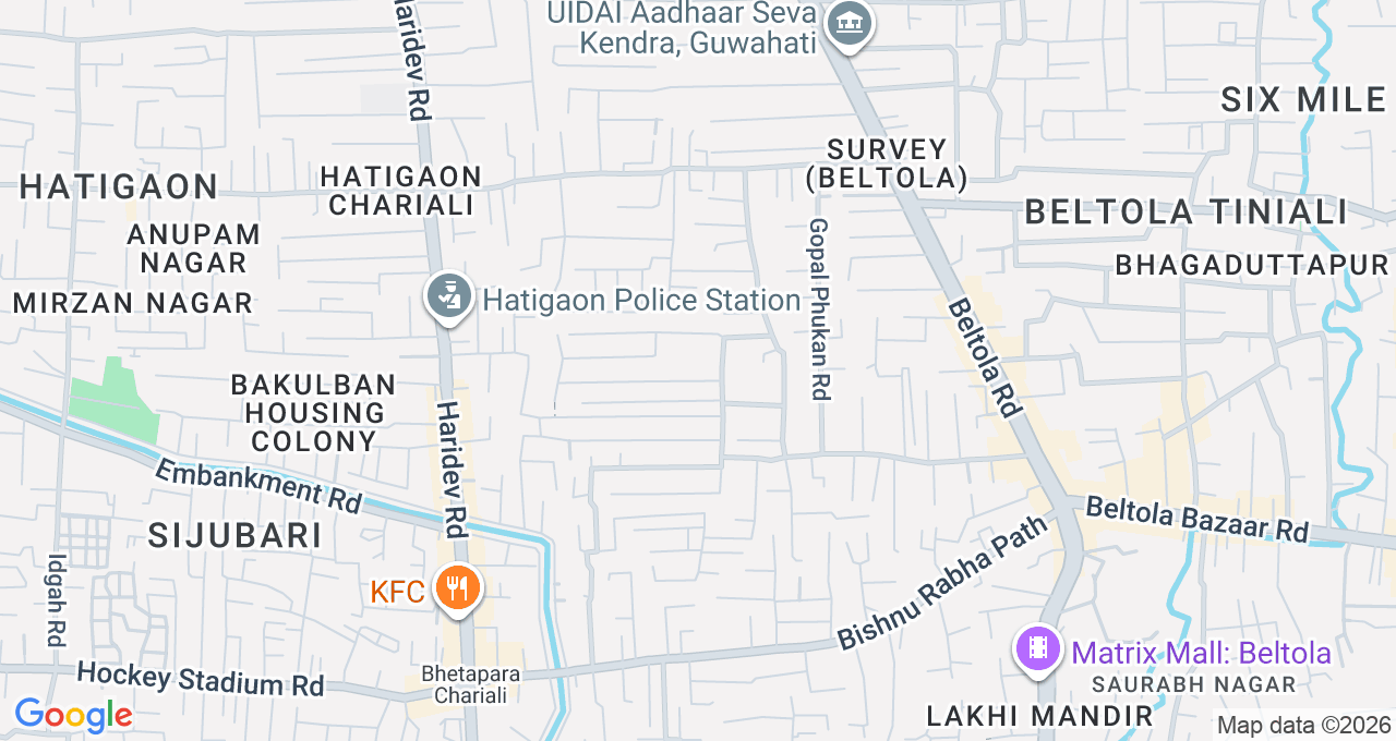 Map of Beltola, Guwahati