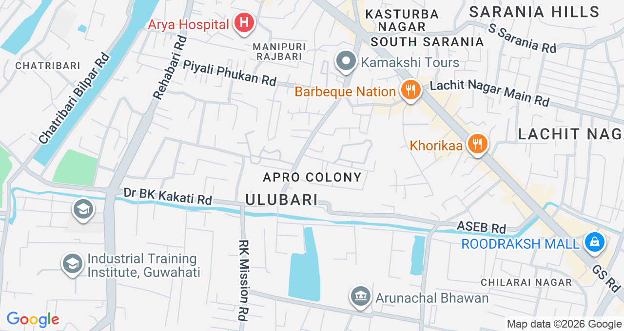 Map of Ulubari, Guwahati