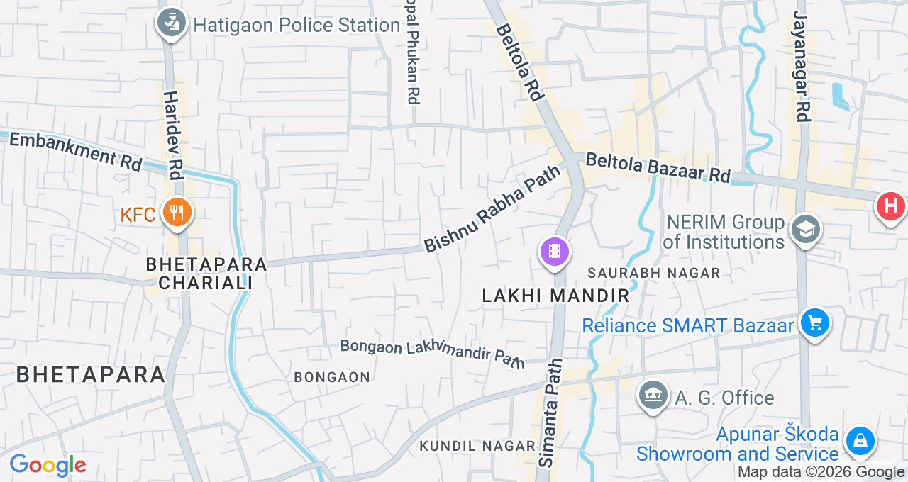 Map of Beltola, Guwahati