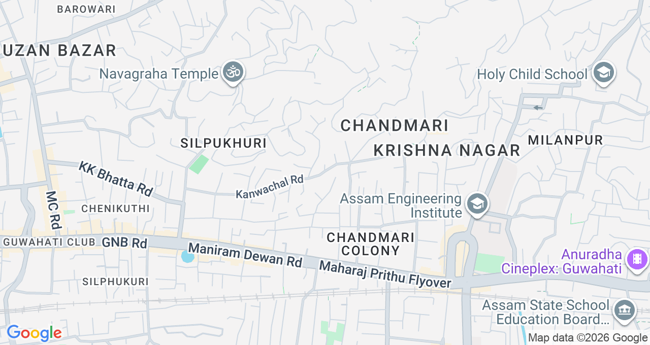 Map of Chandmari, Guwahati