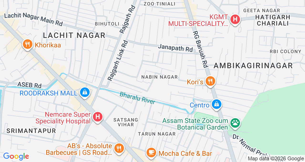 Map of Zoo Rd, Guwahati