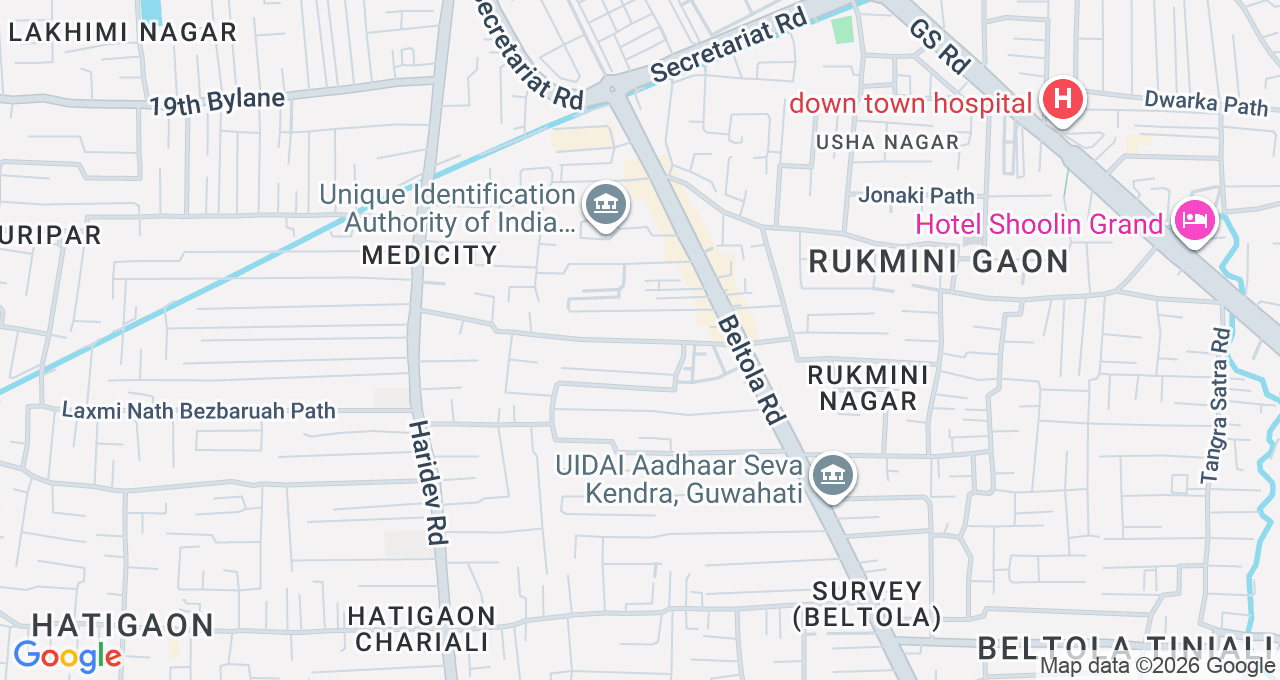Map of Beltola, Guwahati