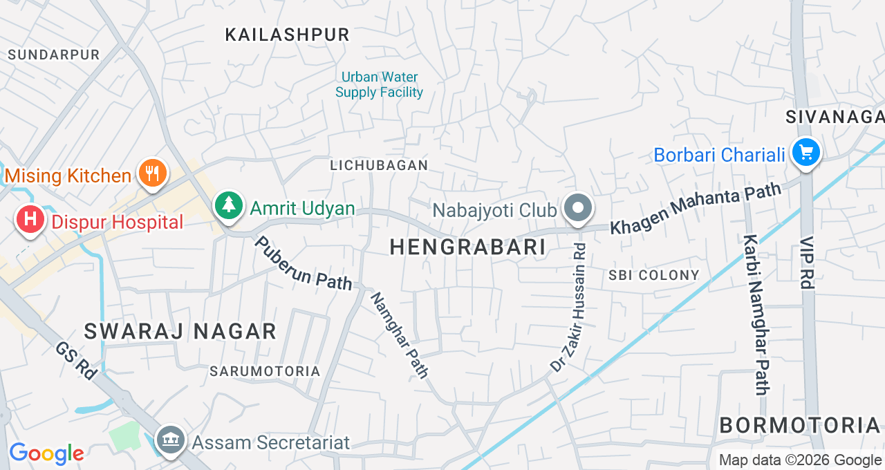 Map of Hengrabari, Guwahati