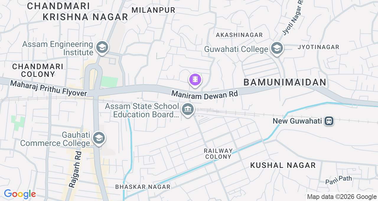 Map of Bamunimaidam, Guwahati