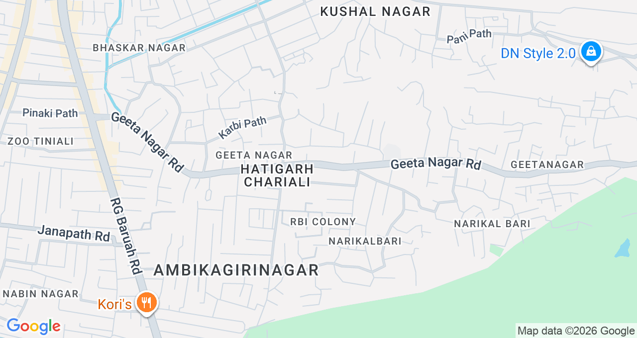 Map of Hatigarh Chariali, Guwahati