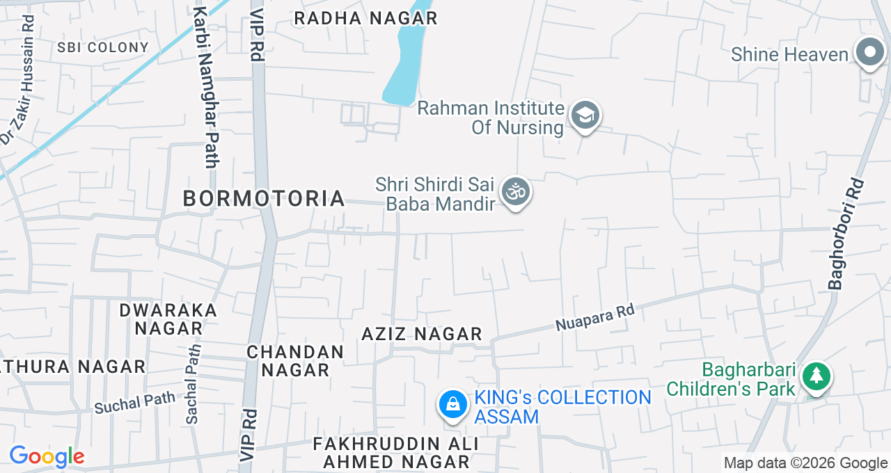 Map of Six Mile, Guwahati