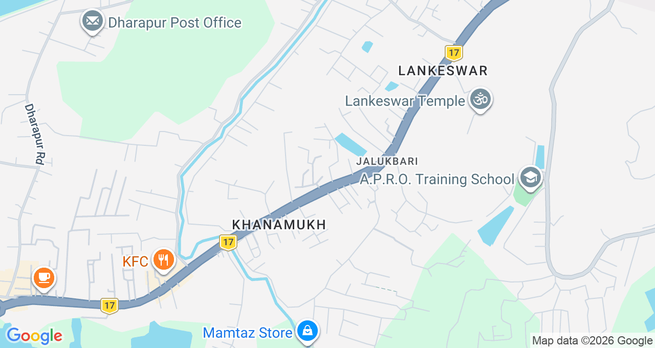 Map of Lankeswar, Guwahati