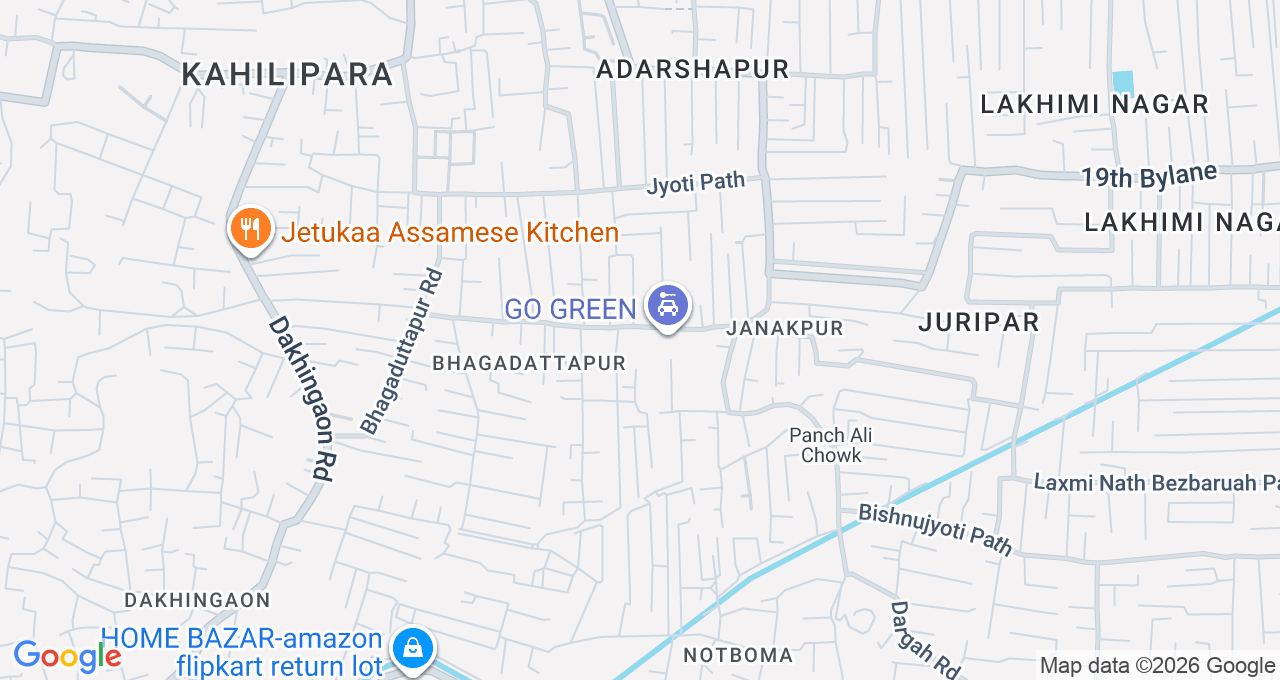 Map of Kahilipara, Guwahati