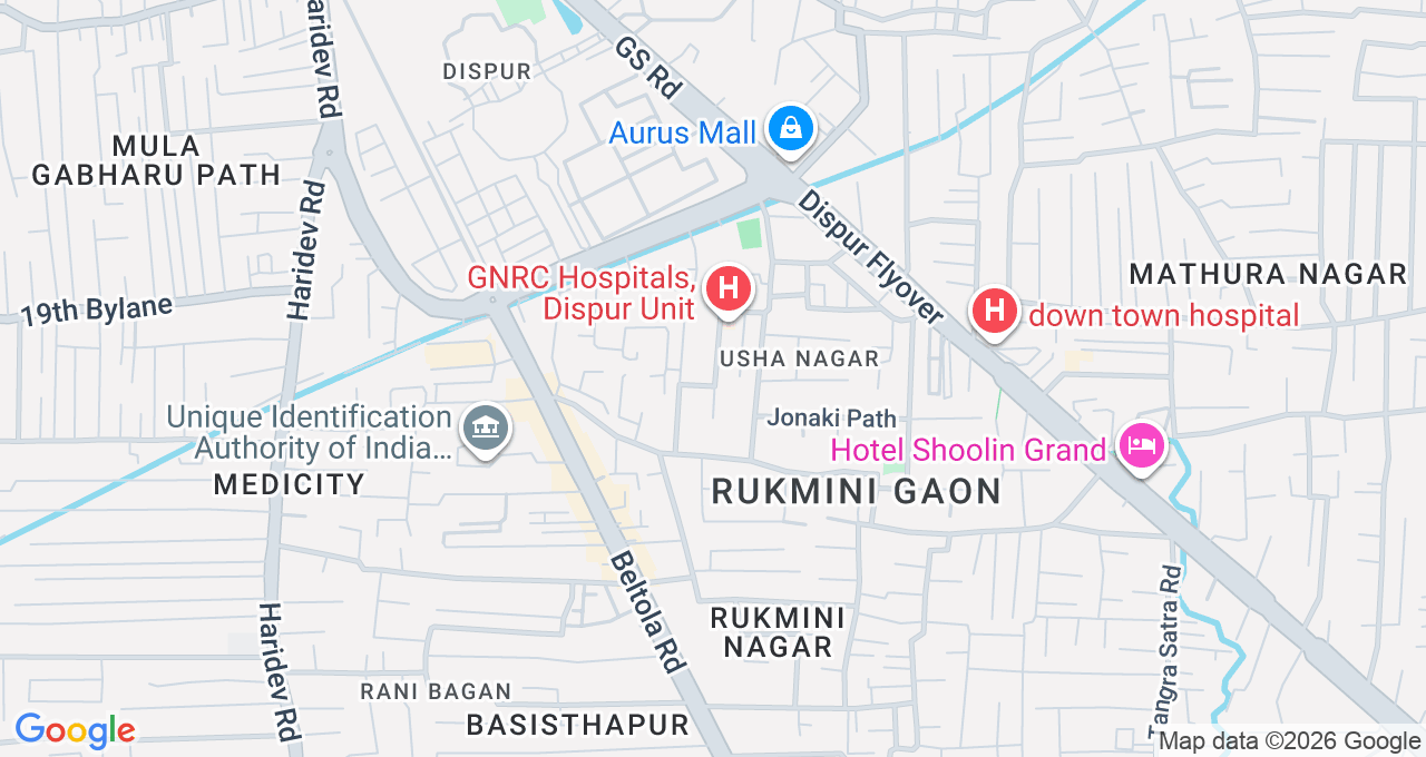Map of Dispur, Guwahati