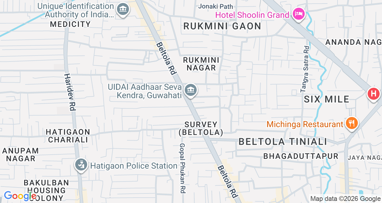 Map of Beltola, Guwahati
