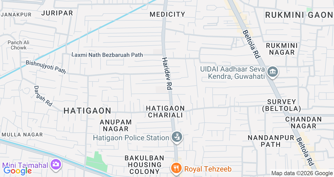 Map of Hatigaon, Guwahati